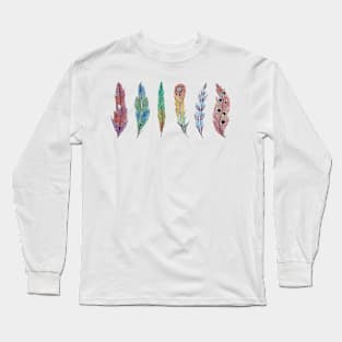 Colorful feathers 1 Long Sleeve T-Shirt